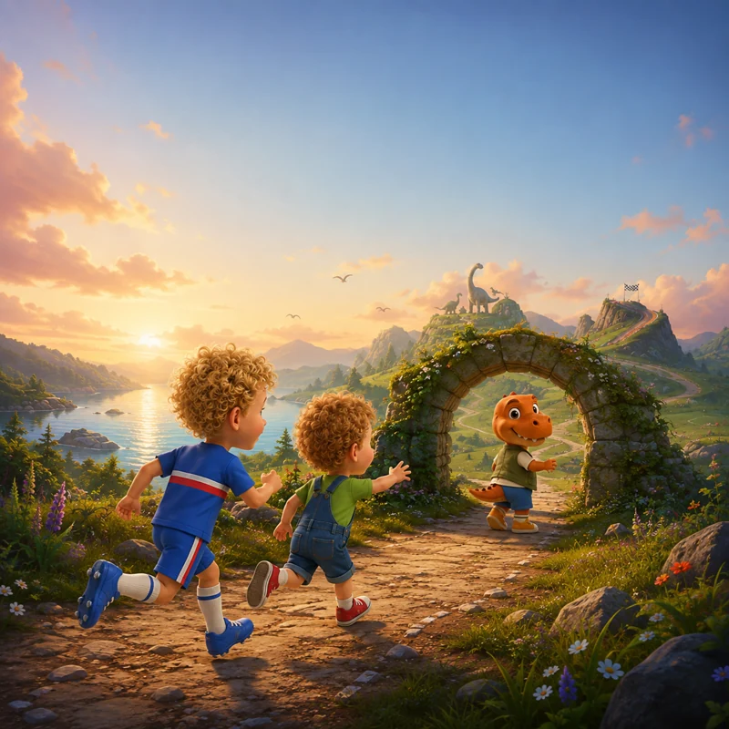 Xavier, Victor and Rex in Adventure Valley